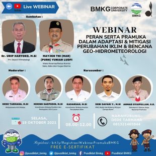 WEBINAR PERAN SERTA PRAMUKA DALAM ADAPTASI & MITIGASI PERUBAHAN IKLIM & BENCANA GEO-HIDROMETEOROLOGI